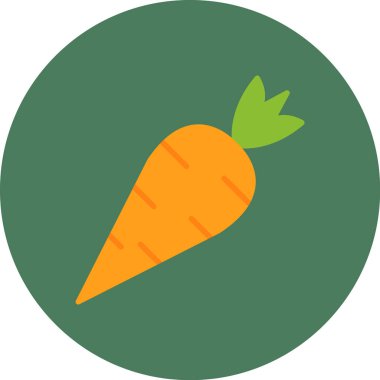 Havuç düz vektör simgesi