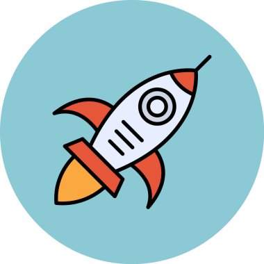 roket ikonu vektör illüstrasyonu