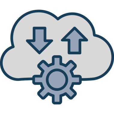 cloud computing. web icon simple illustration
