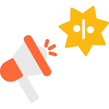 Megafon ikonu vektör illüstrasyonu