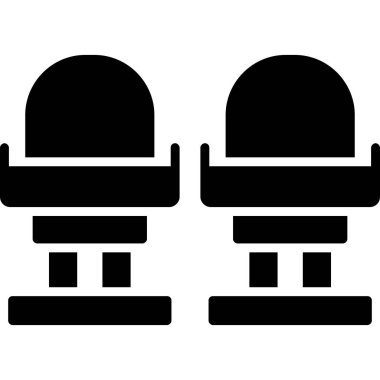 Bir çift sandalyenin vektör çizimi