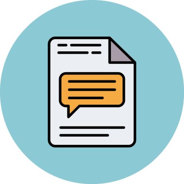 Belge simgesinin vektör illüstrasyonu