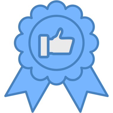 mavi yıldızlı izole bir rozet