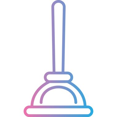 Süpürge. Web simgesi basit illüstrasyon