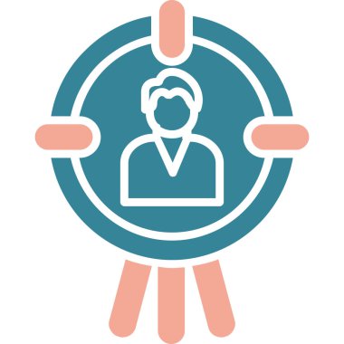 iş insanları simgesi vektör illüstrasyonu