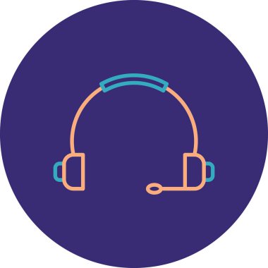 Kulaklık. Web simgesi basit illüstrasyon