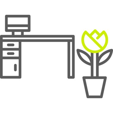 Bitki simgesinin vektör illüstrasyonu