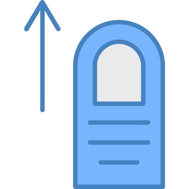 Kapı simgesi, vektör illüstrasyonu