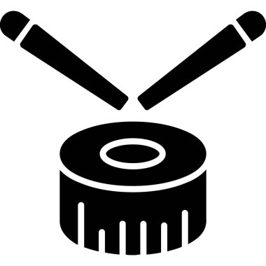 Müzik davul vektör simgesi