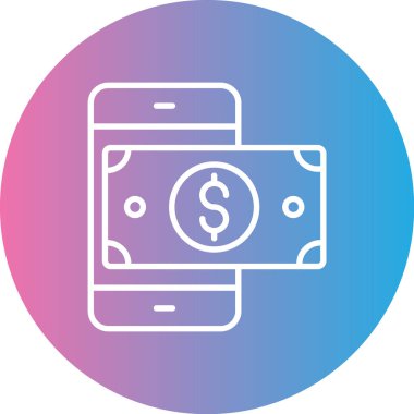 Para simgesinin vektör illüstrasyonu