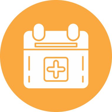 İlk yardım çantası simgesi, basit vektör illüstrasyonu