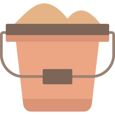 kova düz simge izole edilmiş vektör