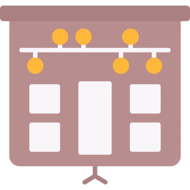 yapı evi simgesini düz biçiminde inşa et