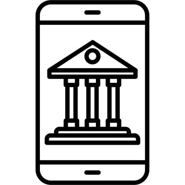 bankacılık ve finans hattı vektör simgesi.