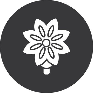 Modern çiçek simgesinin vektör illüstrasyonu