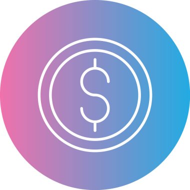 Vektör para simgesi çizimi