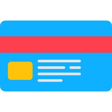 Kredi kartı ikonu. vektör illüstrasyonu