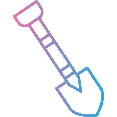 Kürek simgesi, basit illüstrasyon tasarımı