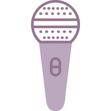 Mikrofon. Web simgesi basit illüstrasyon