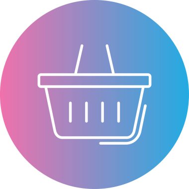 Alışveriş sepeti simgesinin vektör illüstrasyonu