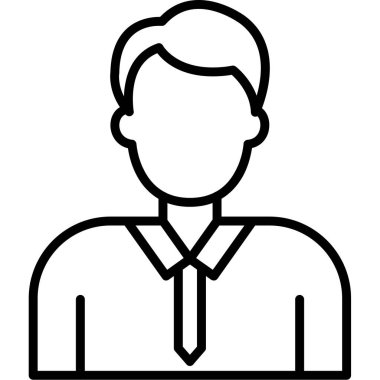 İş adamı avatar iş adamı simgesi ana hatlarıyla