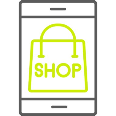 Akıllı telefon simgesi. Web için akıllı telefon vektör simgelerinin basit çizimi