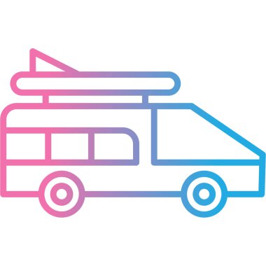 vector illustration of van icon