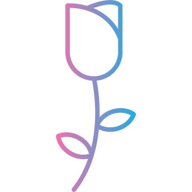 Lale. Web simgesi basit illüstrasyon