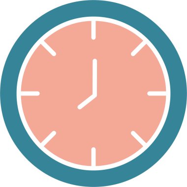 Saat simgesi vektör illüstrasyonu