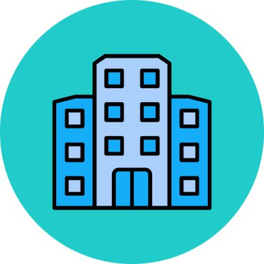 şehir simgesi vektör illüstrasyonu