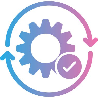 dişli ayarları web simgesi basit illüstrasyon