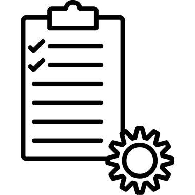 Kontrol listesi simgesi vektörü. özet vektör işareti