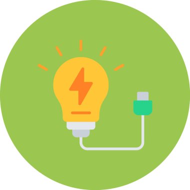 elektrik enerji vektör çizgisi simgesi, enerji enerjisi, elektrik gücü