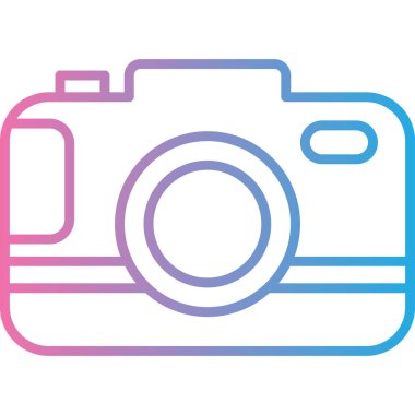 fotoğraf makinesi ikon vektör illüstrasyonu