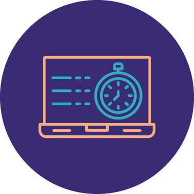 Saat simgesinin vektör illüstrasyonu