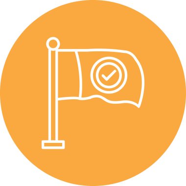 bayrak ikonu vektör illüstrasyonu