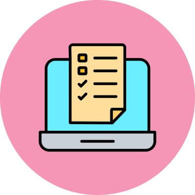 Kontrol listesi. Web simgesi basit illüstrasyon