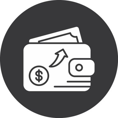 m-cüzdan simge vektör çizim