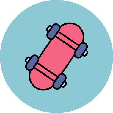 Bir kaykayın vektör illüstrasyonu