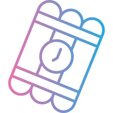 Saat. Web simgesi basit illüstrasyon