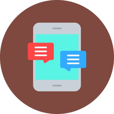 Konuş. Web simgesi basit illüstrasyon