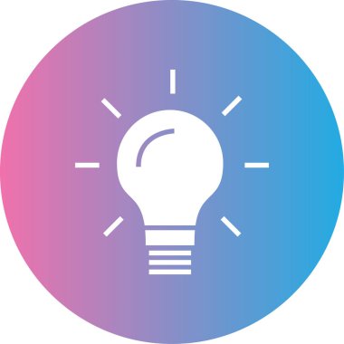 Ampul. Web simgesi basit illüstrasyon