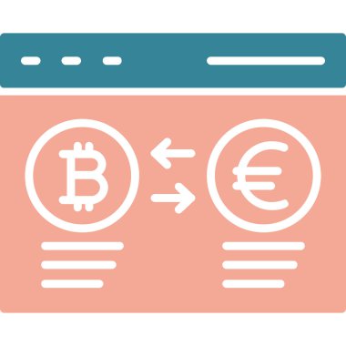 Döviz Alım Satım düz simgesi