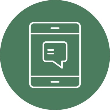 Soyut arkaplanda mesaj simgesi izole edildi