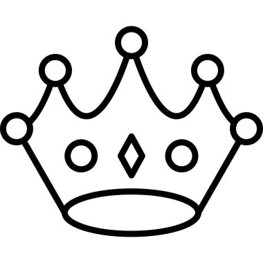 taç vektör simgesi, modern biçim