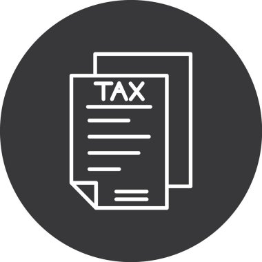 Kolayca değiştirebilen ya da düzenleyebilen vergi vektörü simgesi