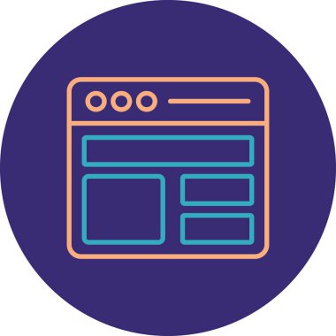 Web simgesi vektör illüstrasyonu