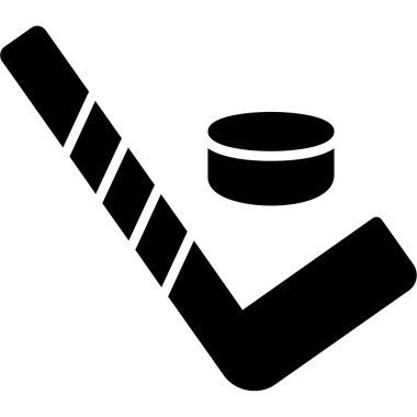 Buz hokeyi sopası ve puck vektör çizimi