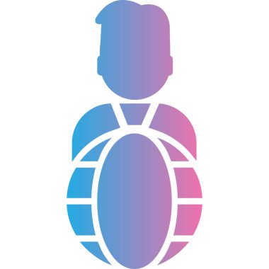 Tek bir simgenin vektör illüstrasyonu