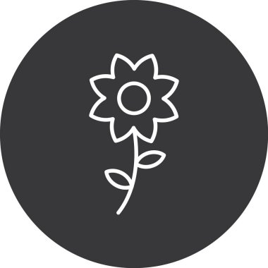 Çiçek simgesinin vektör illüstrasyonu